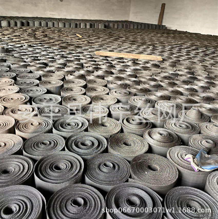 低碳钢丝黑丝布 金属颗粒过滤网密纹编织黑丝布钢丝过滤网