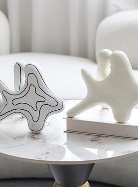 创意抽象艺术摆电件雕塑入户玄关隔饰断柜架酒客厅视柜样板房ZVY