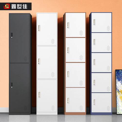 单门更衣柜宿舍员工办公室健身房钢制收纳柜带锁家用收纳铁皮窄柜