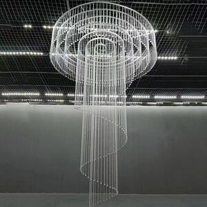 婚庆道具水晶珠帘吊顶螺旋圆环婚礼堂舞台空中布置装饰挂水晶成品
