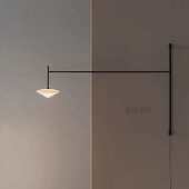 北欧展厅客厅沙发旁背景墙长臂壁灯设计师卧室床头阅读长杆壁灯