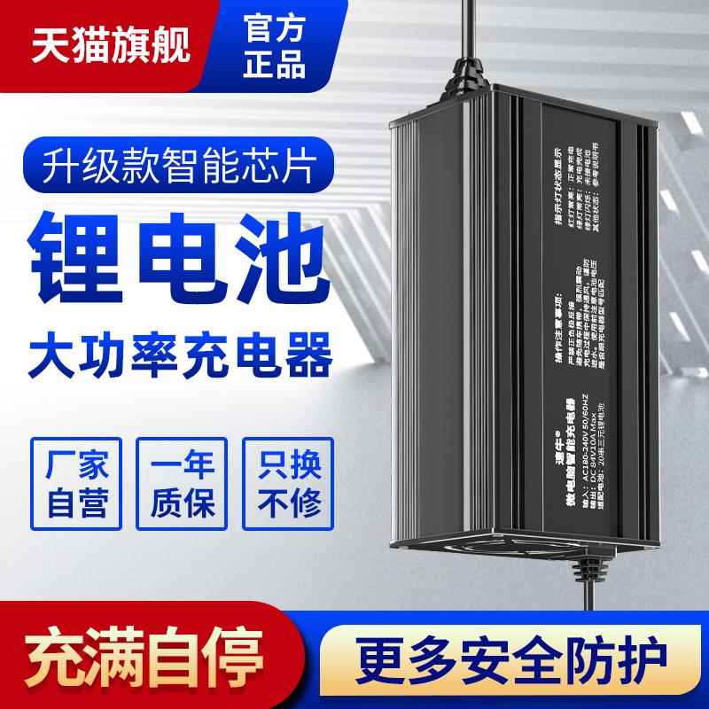 60v72v8a电动车锂电池充电器三元磷酸铁锂大功率快充铝壳84v20a30