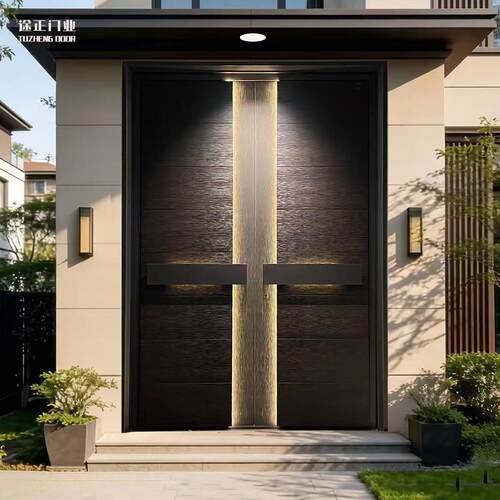 途正精雕铸铝门入户门自建房大门进户门别墅大门全铝门双门定制