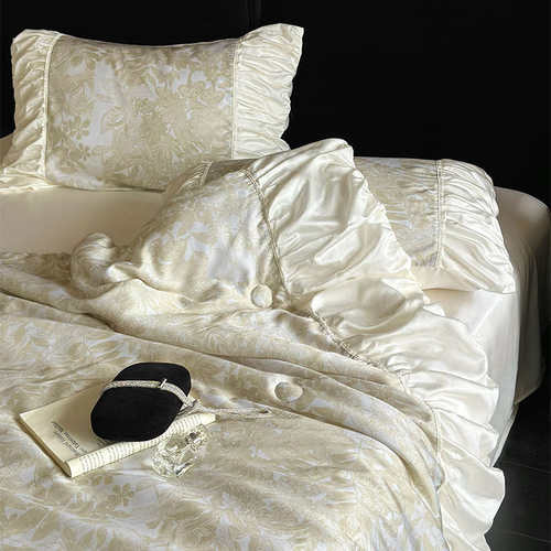 100天丝高支凉感空调夏凉被四件套被子薄被夏季可机洗冰丝夏天60S