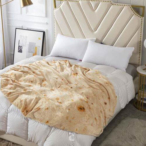 Mexican burrito blanket coral burrito blanket玉米煎饼烧饼毯