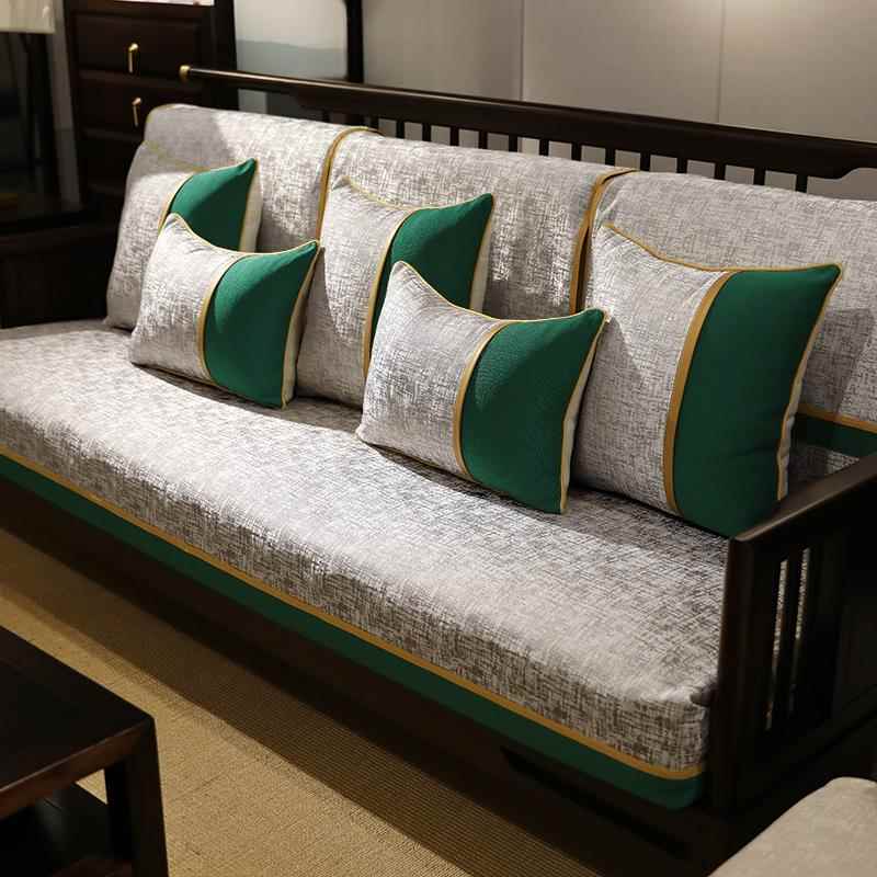 正品新中沙发垫四季通木用防客滑布艺式厅实坐垫子现代沙发套罩笠