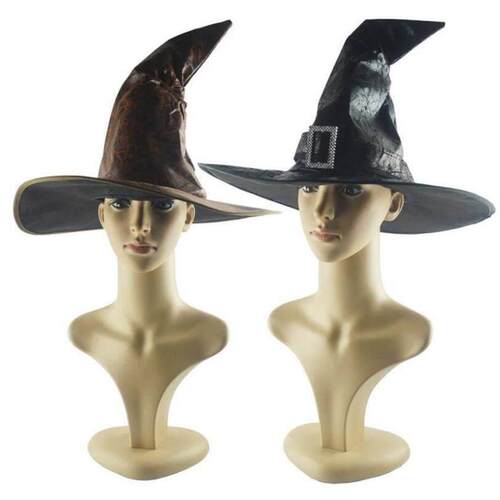 Leather Witch Wizard Hats Fashion Party Headgear Halloween