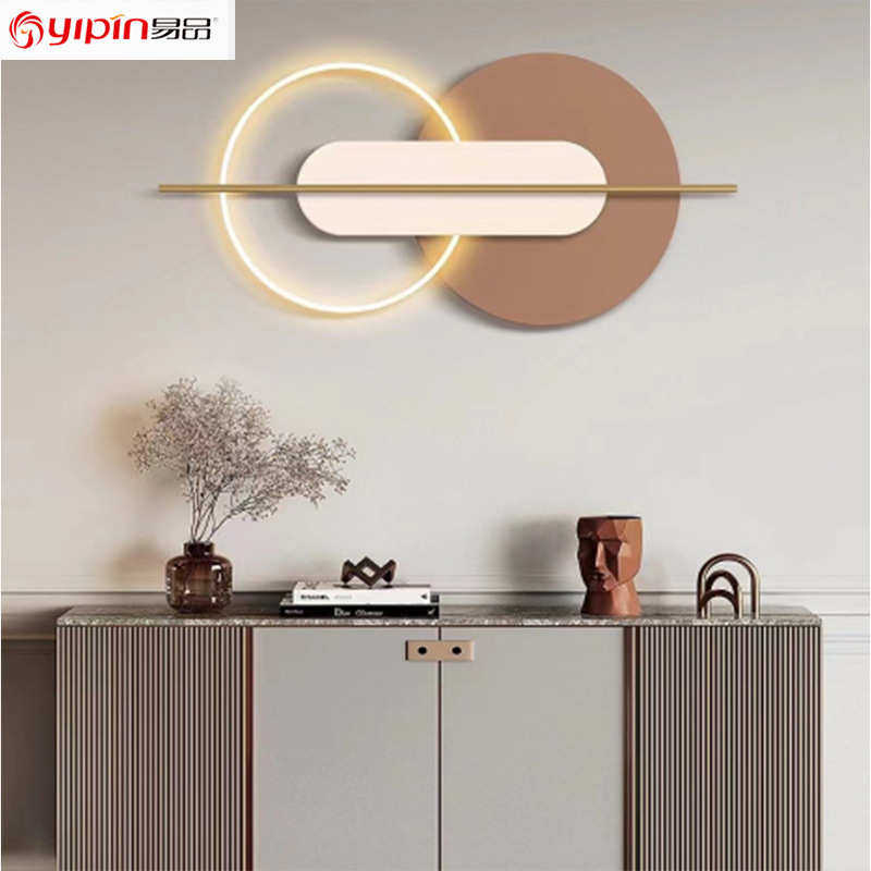 现代北欧床头灯铁艺LED高档客厅背景墙壁挂高档卧室墙面装饰挂件,家居饰品,壁饰,淘宝优惠券,粉丝福利购,淘宝优惠卷