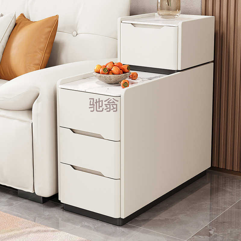 Mt实木岩板皮质落地双层沙发边几边柜高级感小型夹缝角柜侧边,住宅家具,角几/边几,淘宝优惠券,粉丝福利购,淘宝优惠卷