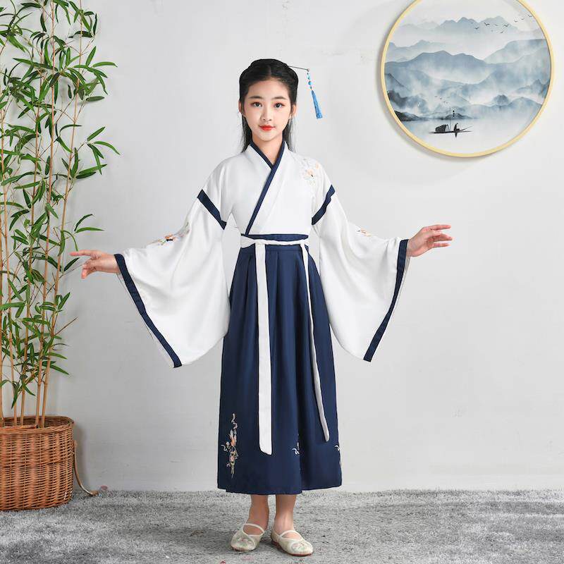 正品儿童汉服女童古装男汉国学书童弟服子规表演服装童六一儿演出