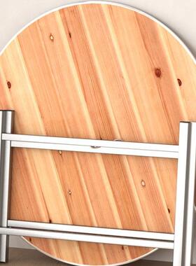 厚圆饭桌面板不锈加钢简约酒形店家用大圆桌子实木10人15桌F96TJ5