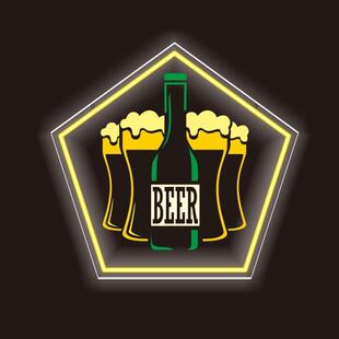 5V浮雕霓虹灯霓虹灯牌beer酒吧浮雕霓虹灯发光字