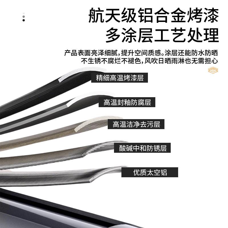 阳台定晾衣晒杆家用顶装上下双层悬挂式被杆包安装铝咨询挂合金固