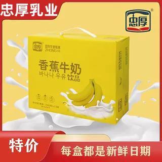 忠厚香蕉牛奶200ml12盒学生早餐奶成人风味新鲜营养饮料风味早餐