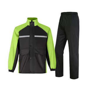 男款 成人外穿套装 全身防暴雨外卖骑手雨衣雨裤 分体摩托车骑行长款