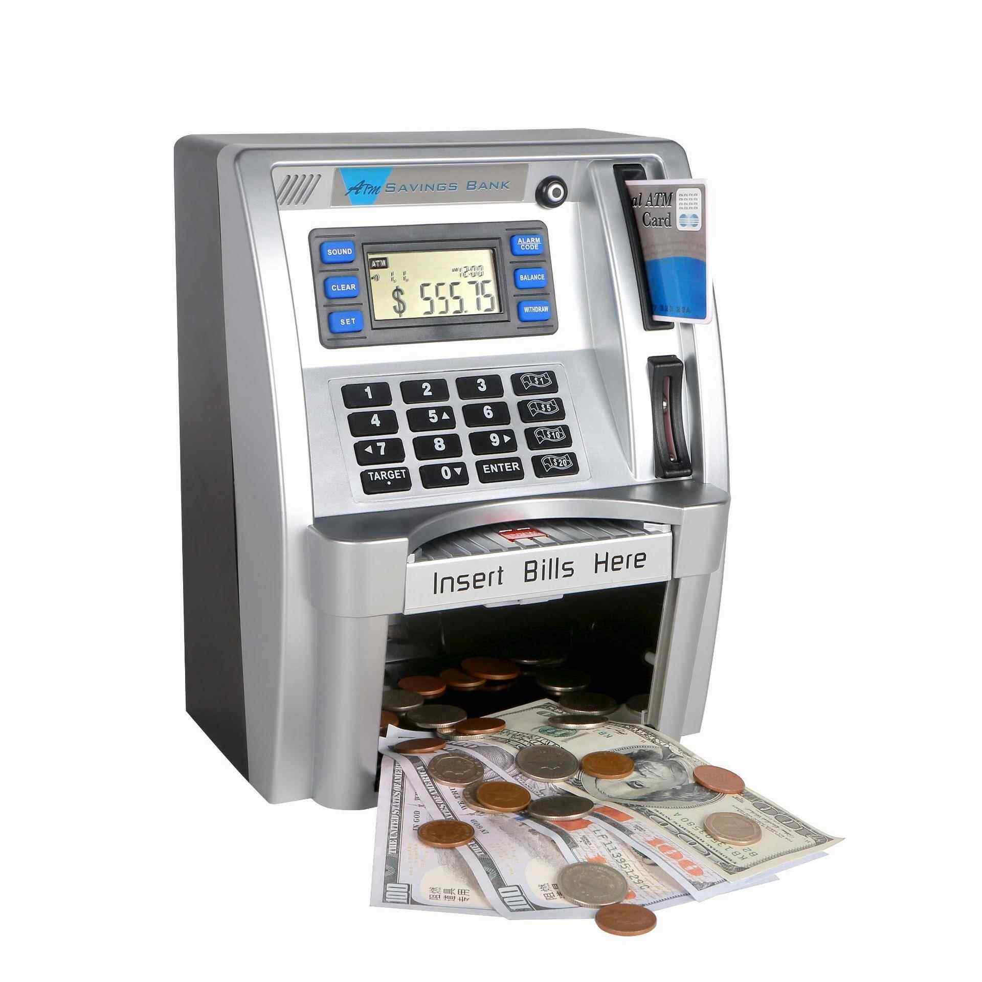 2025儿童存钱罐ATM自动存取款机男女孩大容量密码箱爆款存钱机