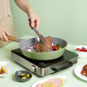 铂帝斯平底锅不沾锅麦饭石家用煎锅烙饼牛排煎炒锅燃气电磁炉通用
