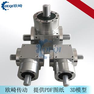 ZT65精密换向器微型十字转向器小型90°转角器十字齿轮箱