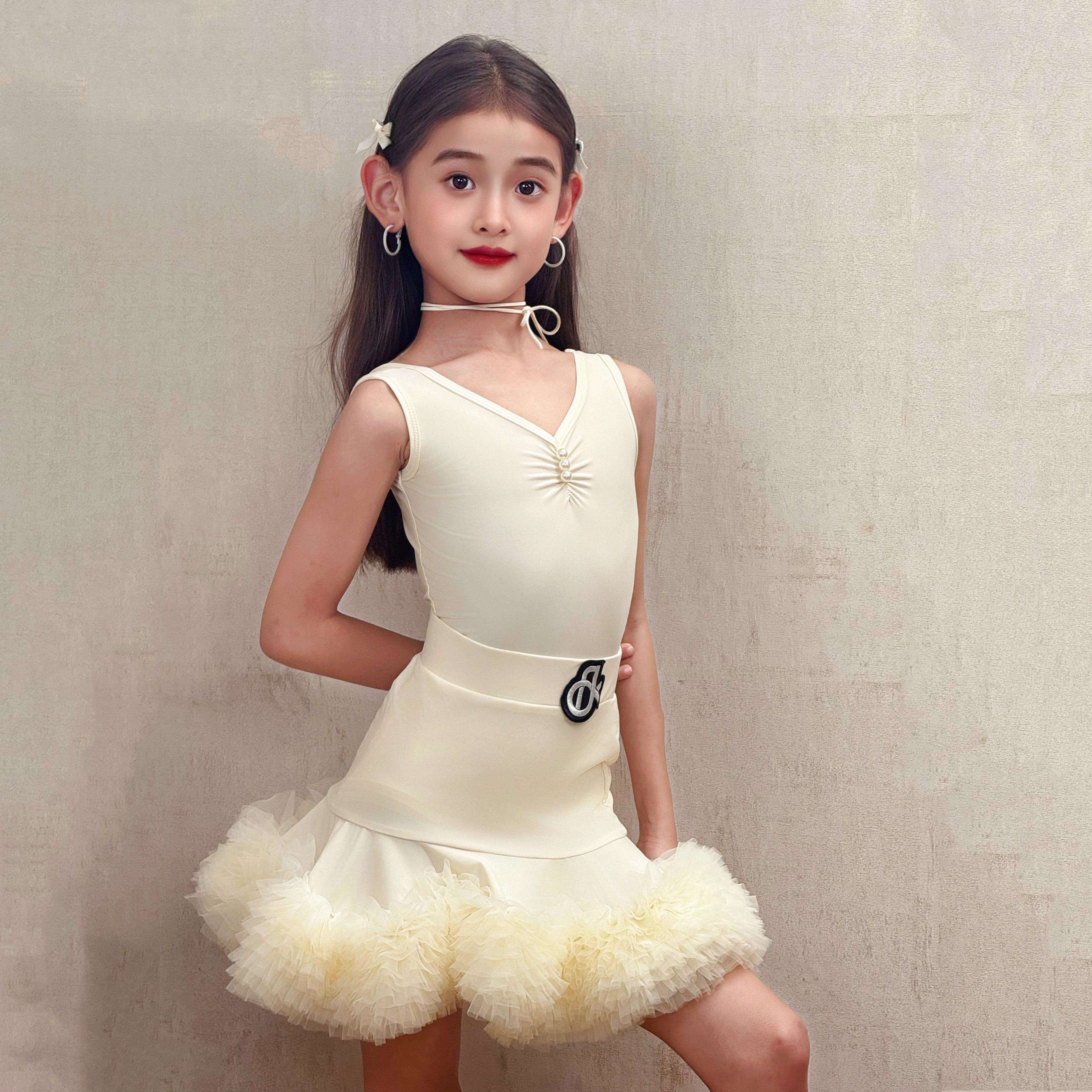 梵蒂恺拉丁舞服女童2026新款高级感幼儿练功服儿童演出服套装