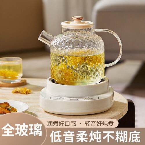 新款花茶养生壶多功能家用全玻璃煮茶壶全自动迷你小型煮水壶炖煮