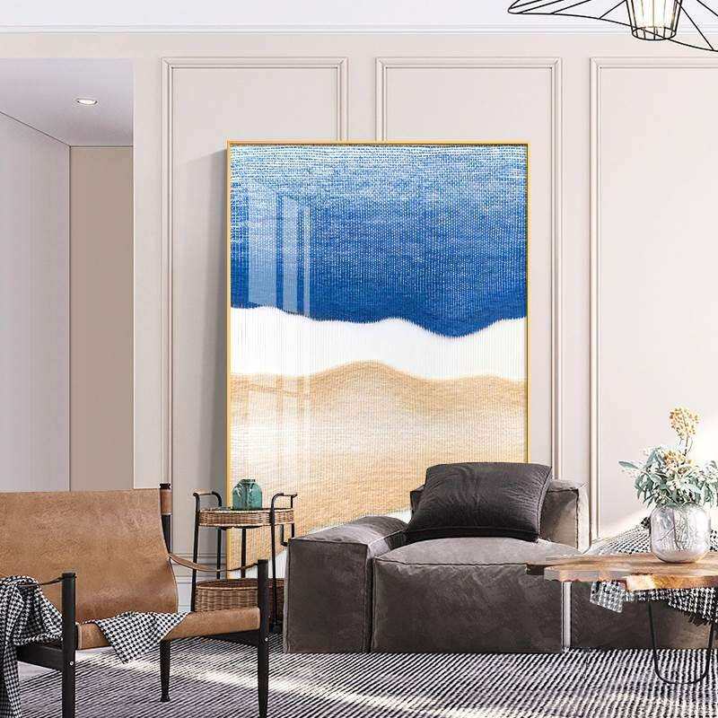 现代简约玄关装饰画走廊大幅高档客厅画大气落地挂画过道抽象