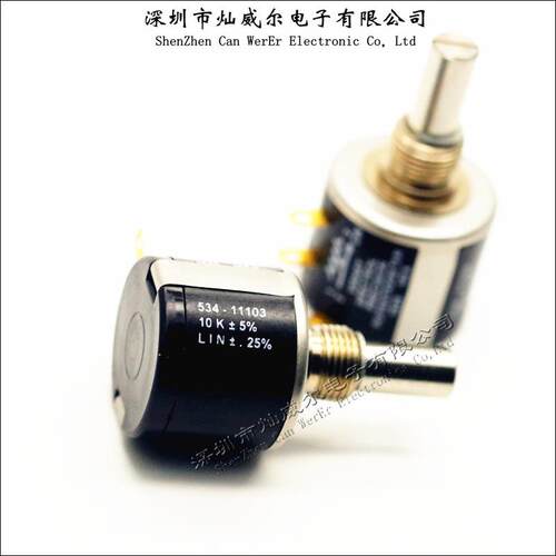 精密VISHAY 534-11103 10K阻值 误差5%多圈绕线电位器 原装进口