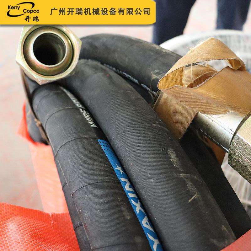 厂家现货工业级黑色天然高压气管空气橡胶美字软管38*1*6m风管