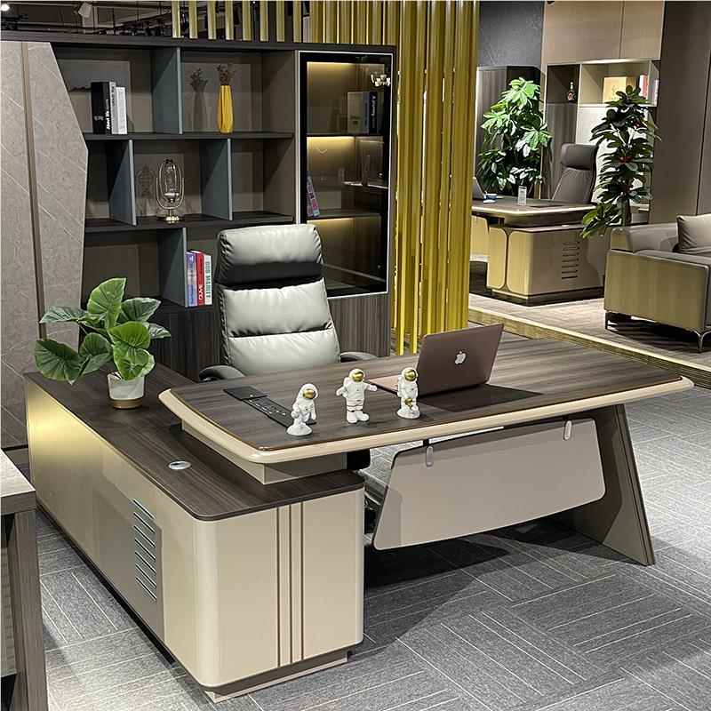 公室板式班台老B918L板办公 定制桌办公单板人办经理总裁老桌