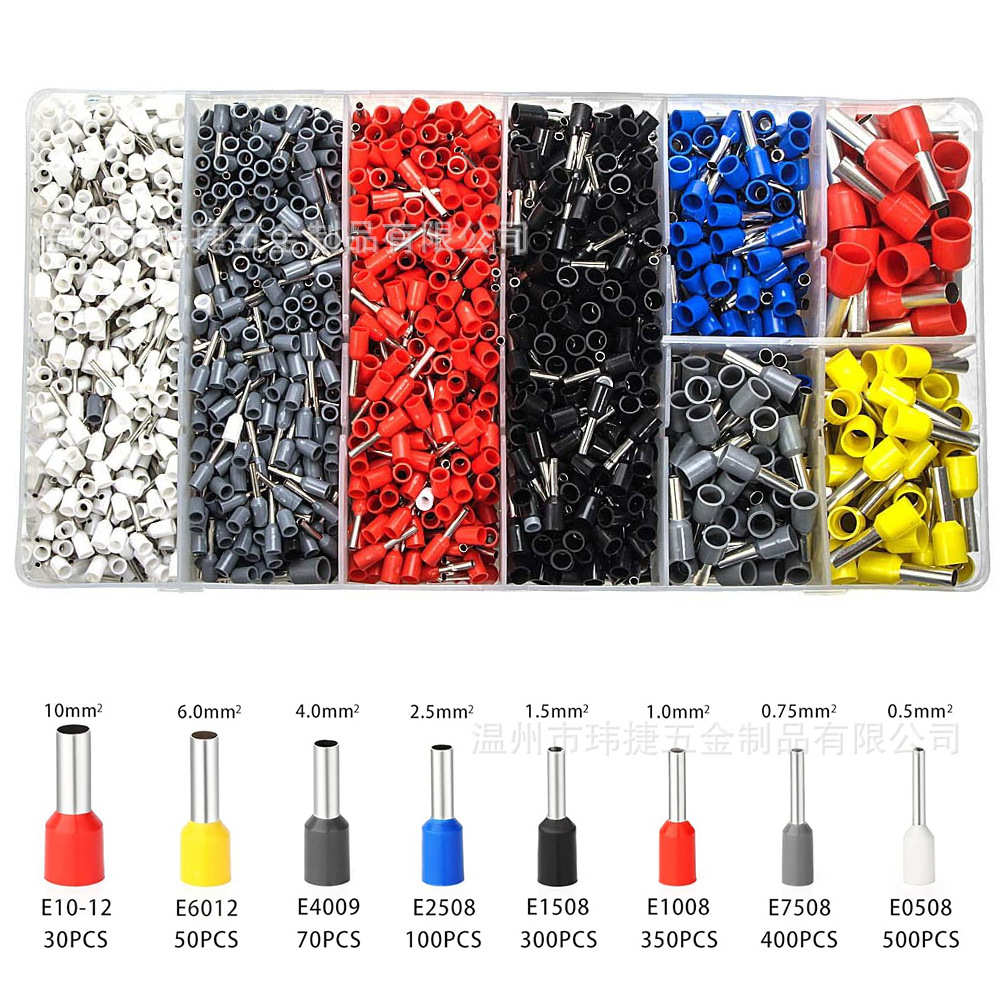 钳1800pcs钳套装常规端子手动接线压压线冷压线多功能管型