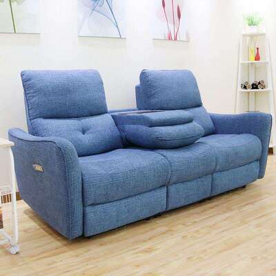 客能厅布艺沙人功发小户型电动实木现代简约三位太空8053舱多收纳