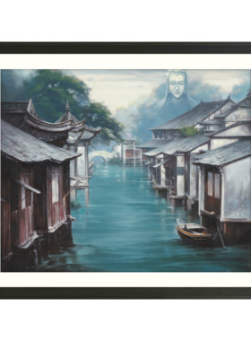 【名家精品】旷世奇才 吴欢艺术家写实系列《周庄》限量版画