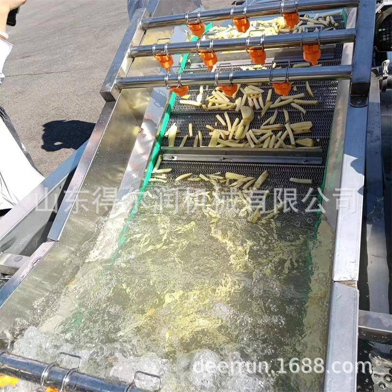 速冻薯条油炸机生产线 连续式土豆条油炸机 马铃薯加工设备制造商
