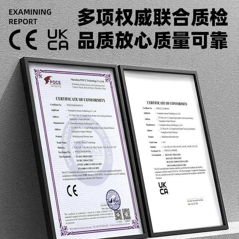 厨房计时器 提醒器声音大跨境爆款商用欧规八通道不锈钢定时器