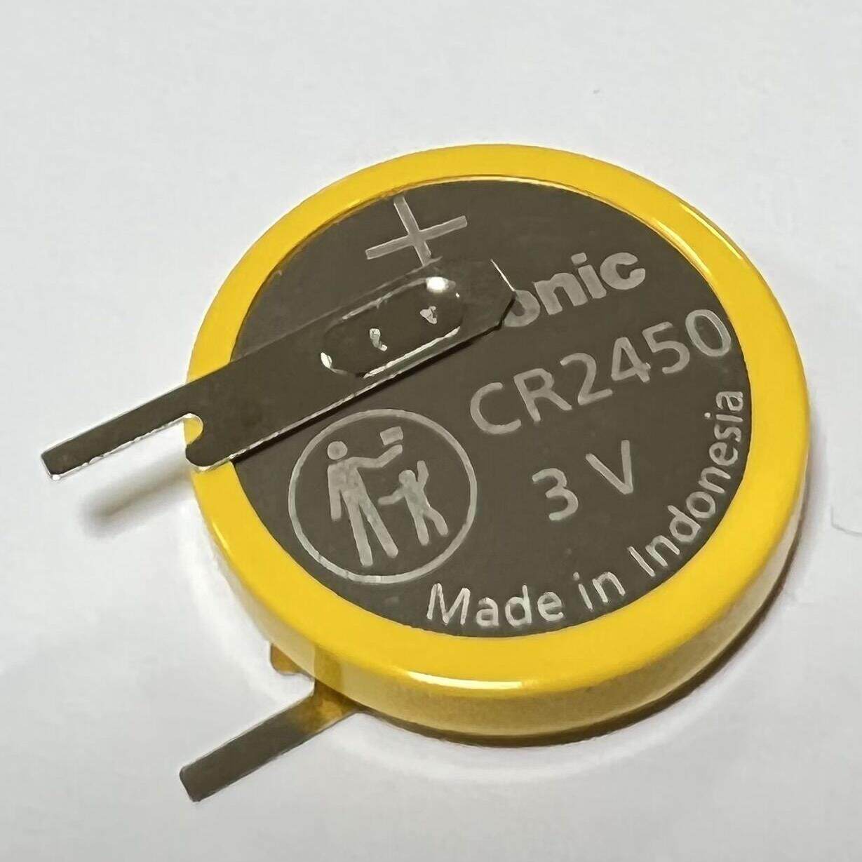 松下CR2450/VCN虎牌电饭煲焊脚立式2脚10mm脚距PLC工控3V纽扣电池1813