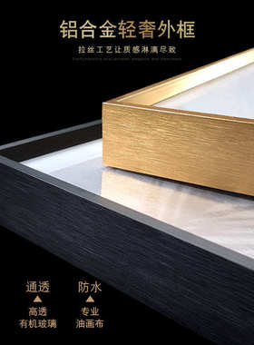 挂画奢背景抽象走廊墙壁尽头黑现代玄关装饰画橙色轻白灰建筑客厅