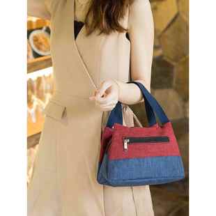 小布包女手提袋牛津帆布包包手拎包妈妈包中老年人买菜包小号迷你