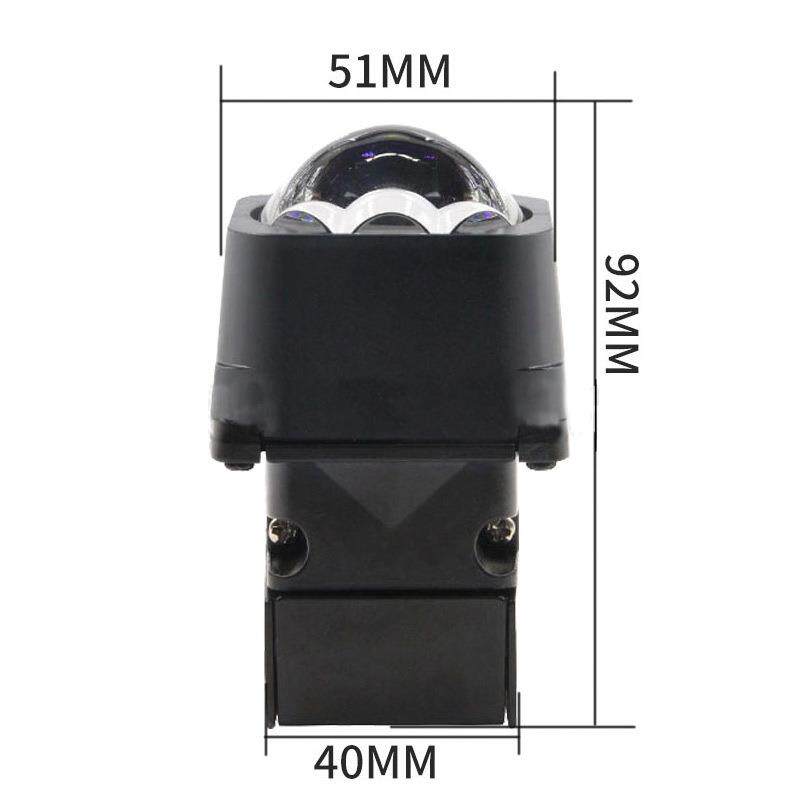 新款1.5寸 M15三直射矩阵模组透镜大功率LED大灯白黄远近超亮聚光