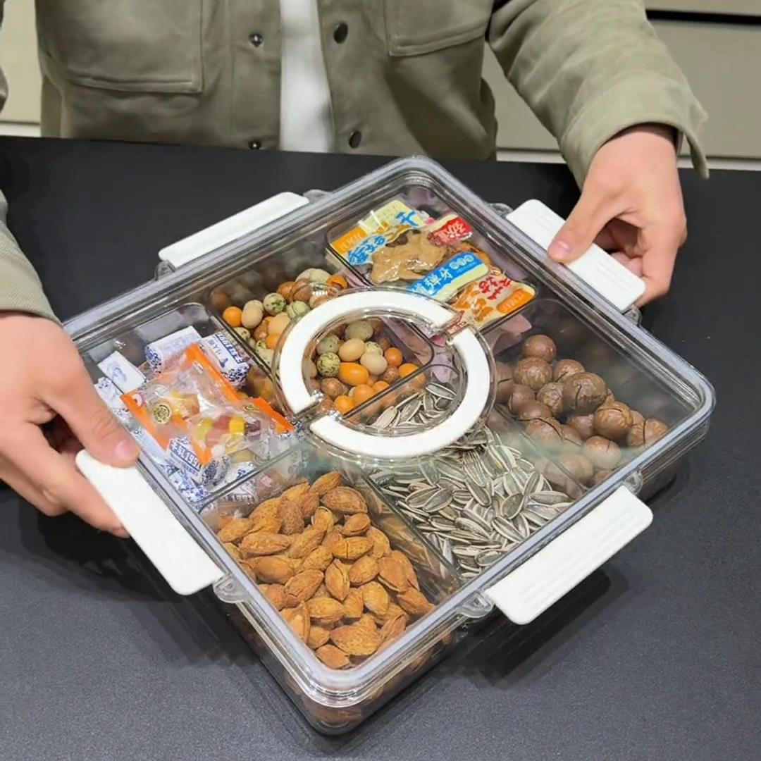 冰粉调味盒香料收纳盒家用食品级大料干果糖果盒零食盘分格密封盒