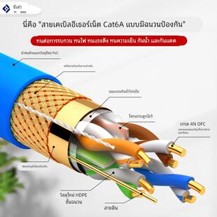 超六类双屏蔽0.58芯无氧铜CAT6E网线128编屏蔽网千兆POE监控300米