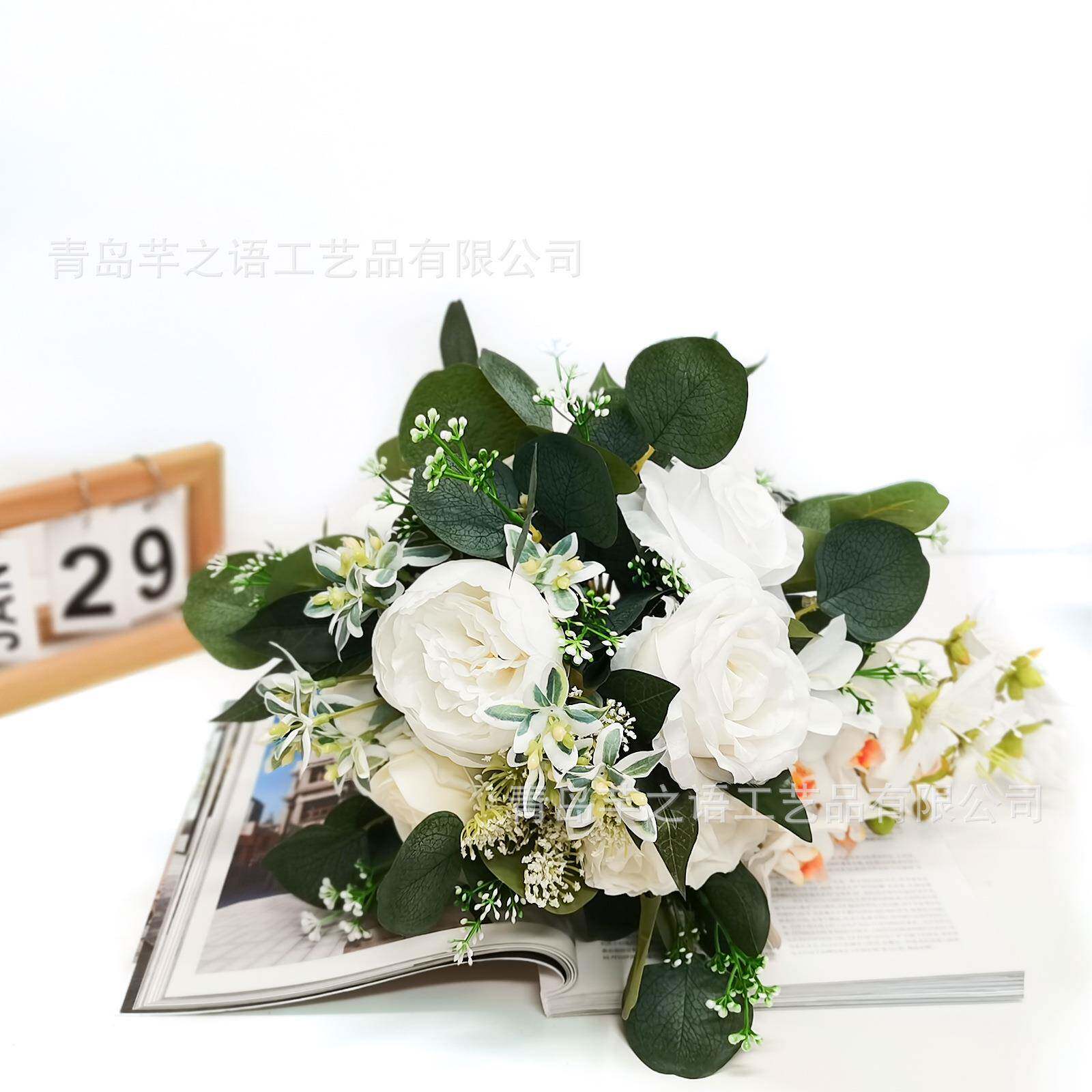热销新品仿JPA新真花娘捧花水滴形婚手捧花成品婚礼庆手道具装饰