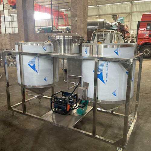 全自动三花生用油精机炼不锈钢食用RUO酸油脱磷脱设备商毛油精炼