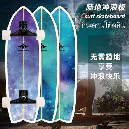 专业陆地冲浪板滑板路冲板初学者6陆冲板儿童免蹬青少年locus