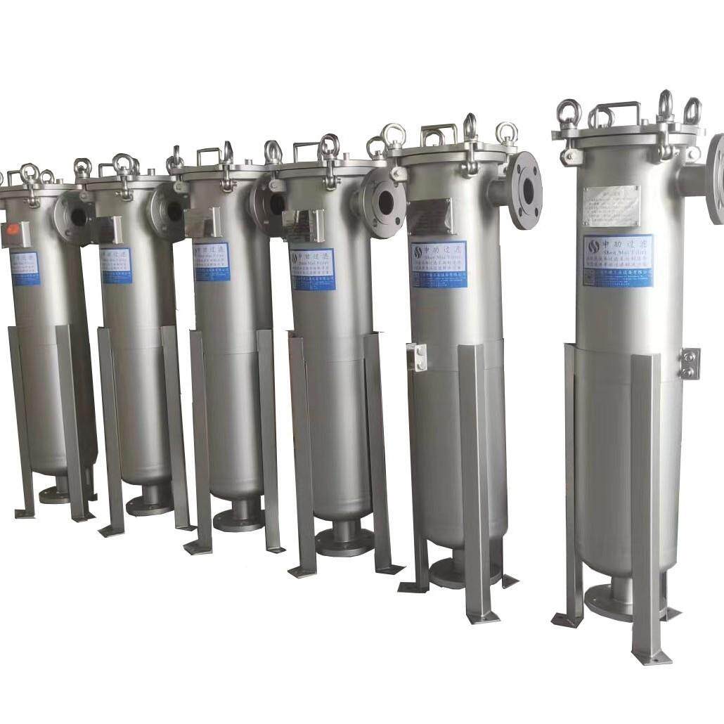 DL-1P2S袋式过滤器侧入式平板法兰耐高压单袋式过滤器可喷砂抛光