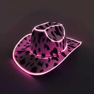 Pink Space Cowgirl Hat Fashion Cosplay Prop Holographic