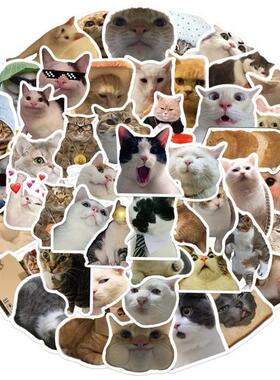 50/100pcs Cute Dog Cat MEME Funny Animals Stickers Aesthetic