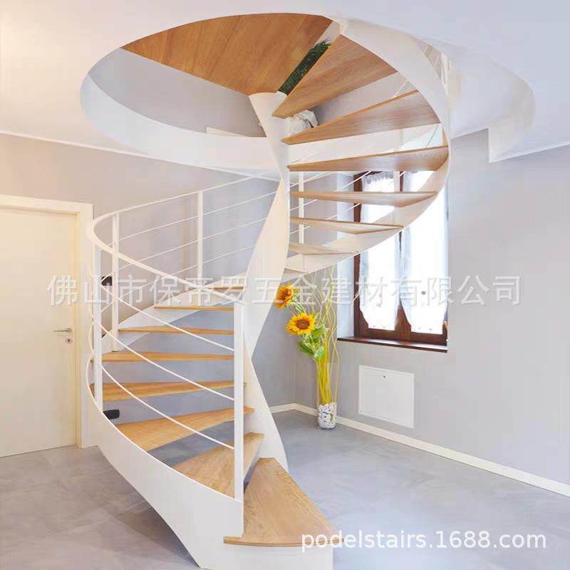 保帝罗钢木不锈钢护栏扶手楼梯商用办公室旋转梯栏杆护栏