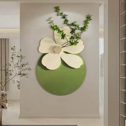 餐厅装饰画创意砂岩立体实物绿植挂画客厅饭厅卧室壁画高级墙壁
