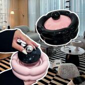 覆古高级感烟灰缸小众可爱创意家用客厅办公室陶瓷烟缸防飞灰摆件