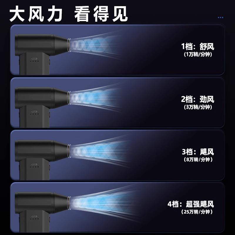 暴力风扇高速涡轮无刷电机手持电动吹水风扇超强涵道暴力涡轮风扇