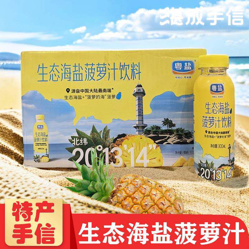 湛江特产粤盐生态海盐凤梨汁300ml整箱好礼徐闻凤梨手信